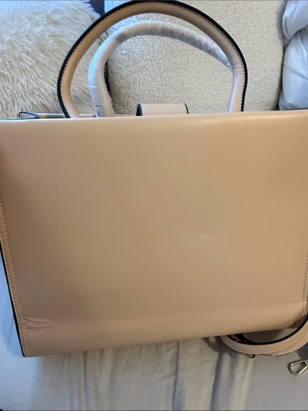 Beige structured Tote Bag nwot
